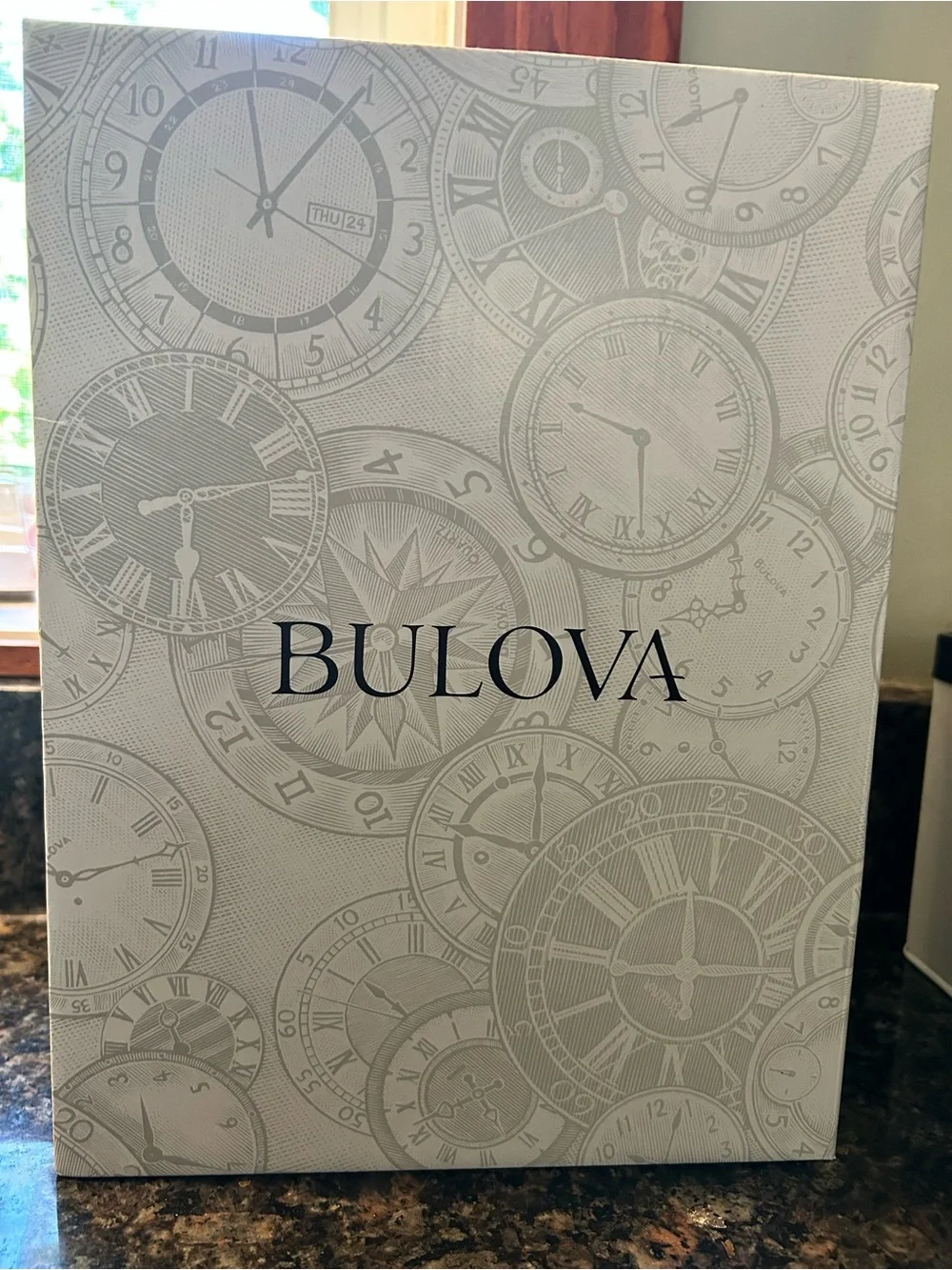 Bulova Walnut and Gold Mantel Clock